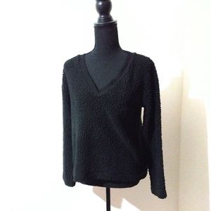 Sunday in Brooklyn XS Edie black fuzzy sweater